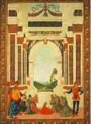 PERUGINO, Pietro The Miracles of San Bernardino-The Healing of a Young oil